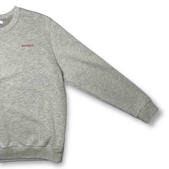 Nominee SIZE XL Cotton Blend Long Sleeve Sweatshirt Gray Pullover Made in Italy - Picture 4 of 10